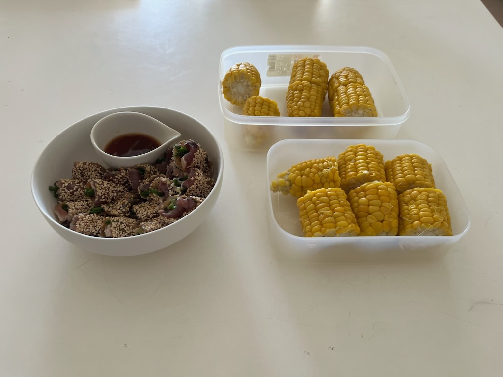 生春巻き、とうもろこし
