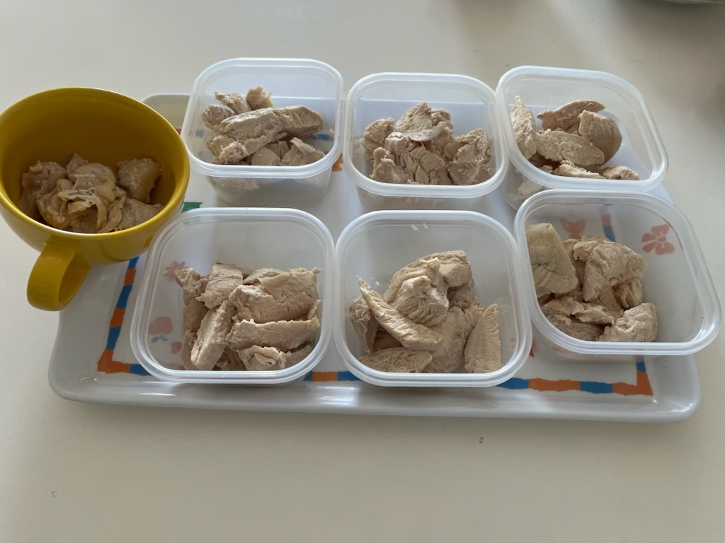鶏むね茹で