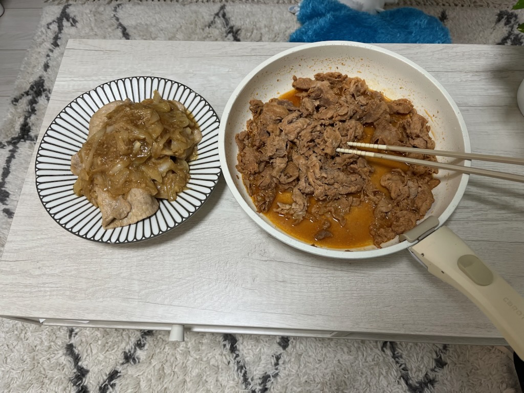 豚の生姜焼き、味付け豚肉