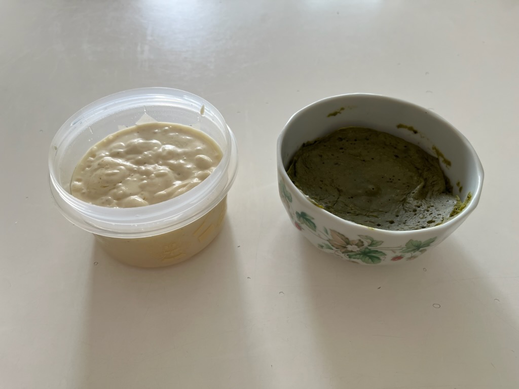 豆乳マヨネーズ、豆腐抹茶ケーキ