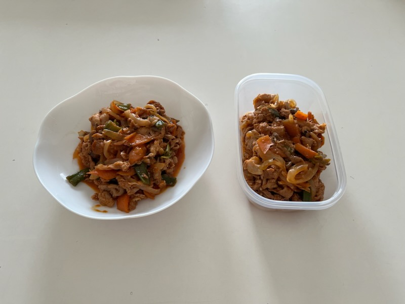 豚小間と野菜のタッカルビ風