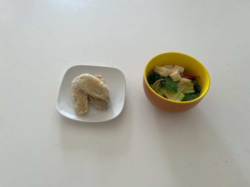 アジフライ、濃厚煮干し🍲