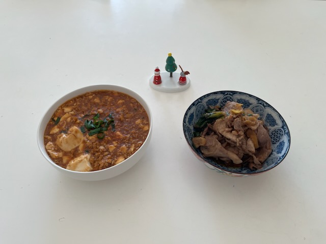 麻婆豆腐、豚小間チャーシュー