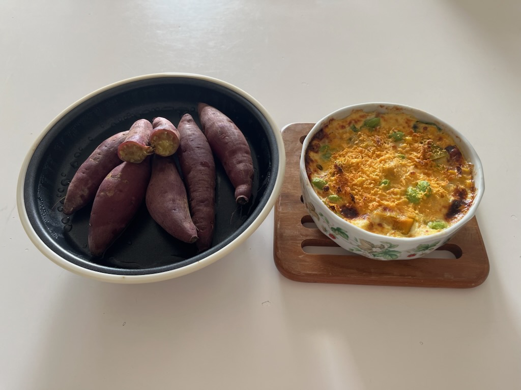 焼き芋、キッシュ