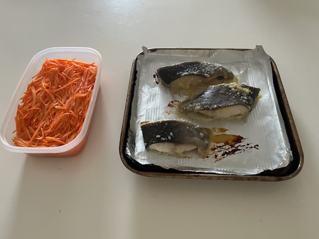 酢にんじん、銀鱈西京漬け