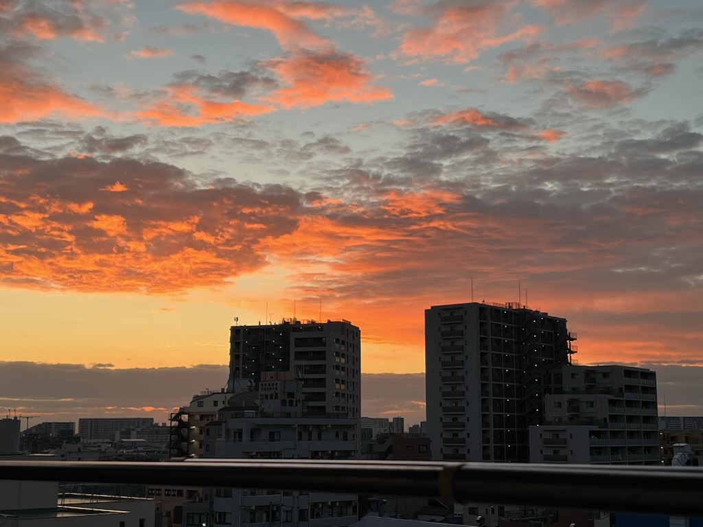 朝焼け３０分後