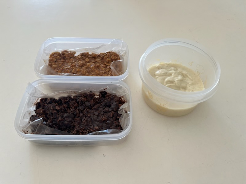 オートミールチョコクランチ2種類、豆乳マヨネーズ