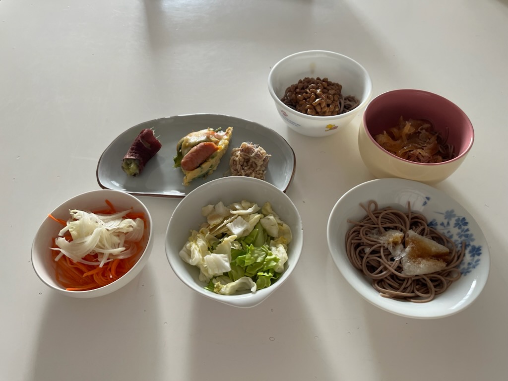 私のご飯 日本そば3種類