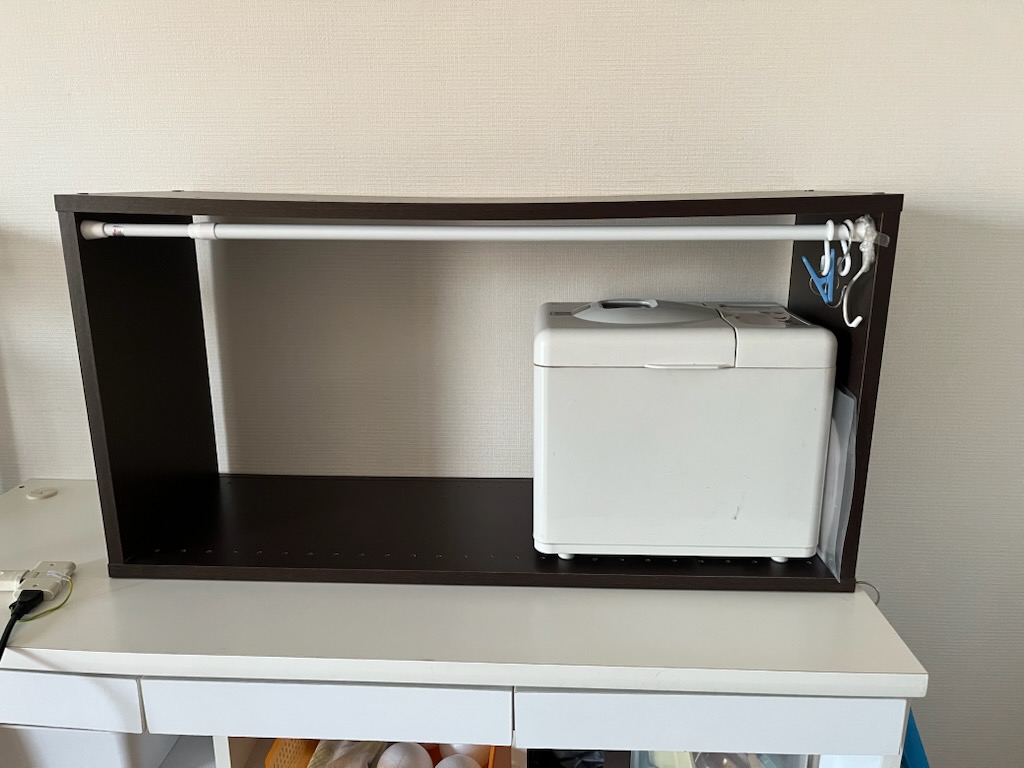 リビングの調理家電置き場