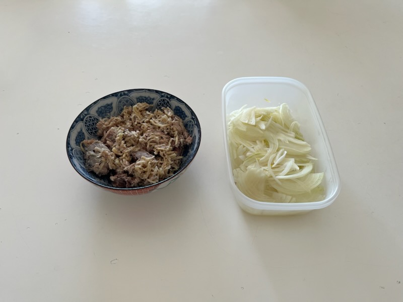 さば缶切干、酢たまねぎ