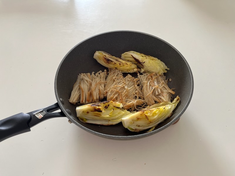 えのき焼き、白菜焼き