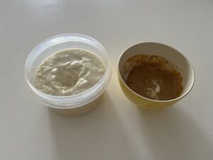 豆乳マヨネーズとごまだれ