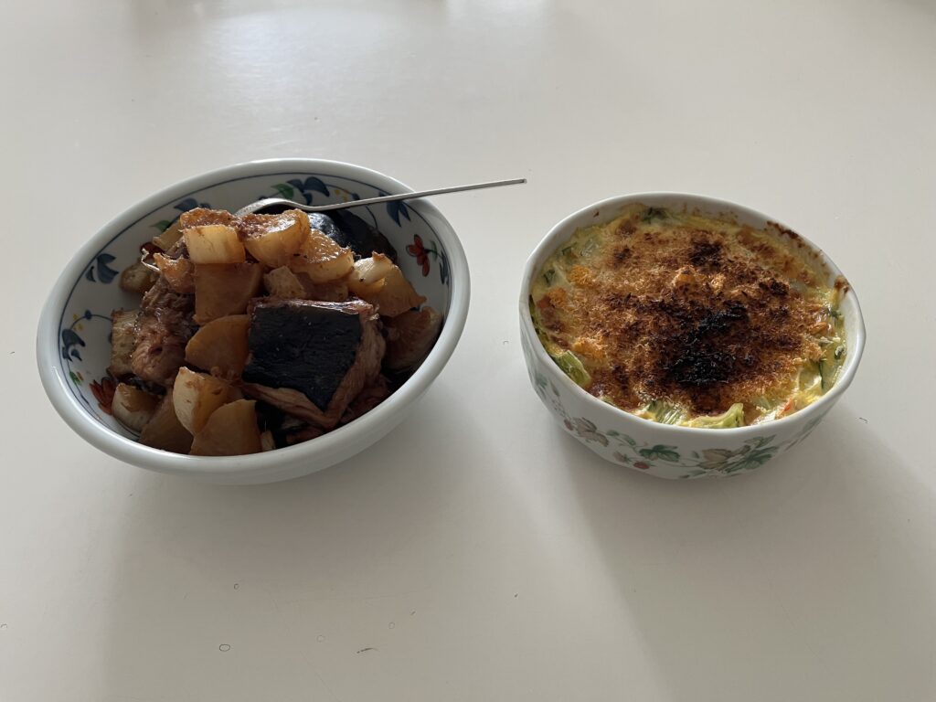 ぶり大根と皮なしキッシュ