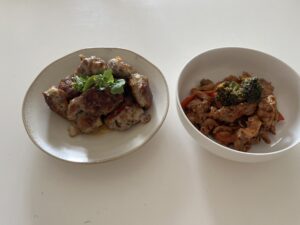 豚こまチーズボール、豚ケチャップ