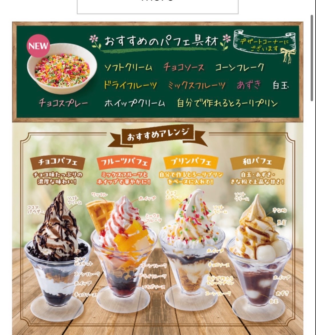 しゃぶ葉のパフェ