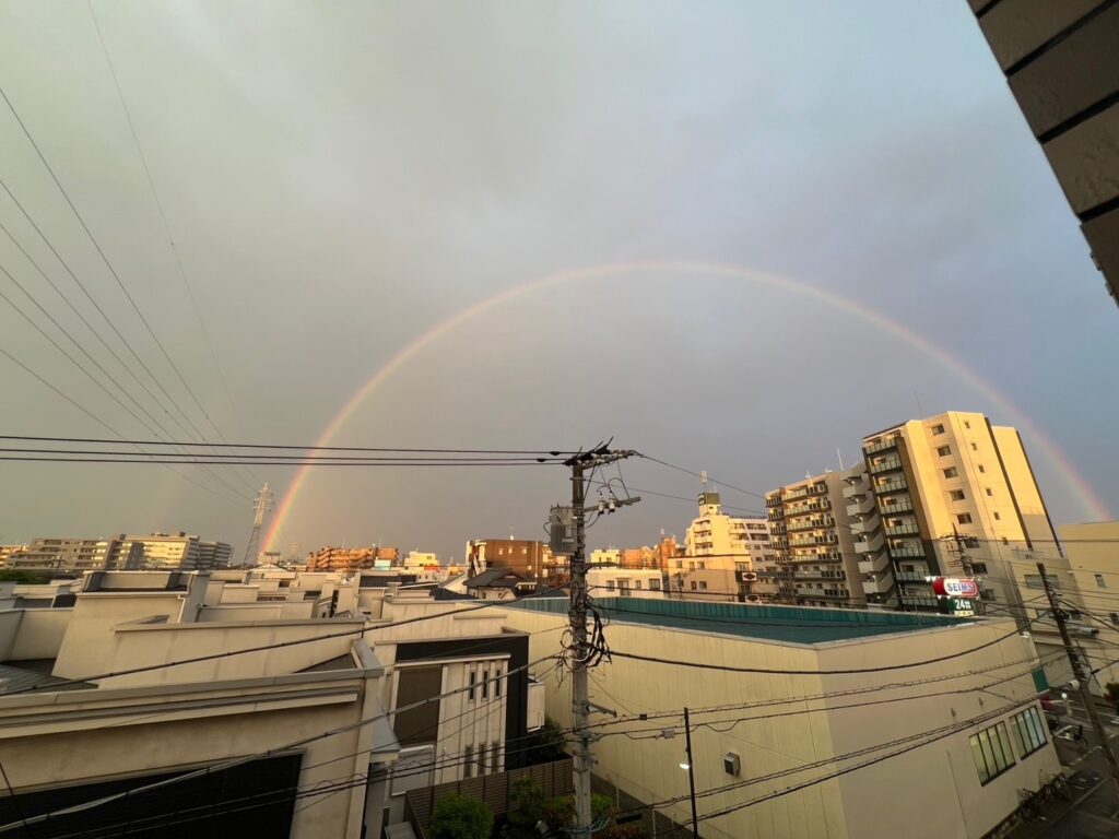 優花から来た虹の写真