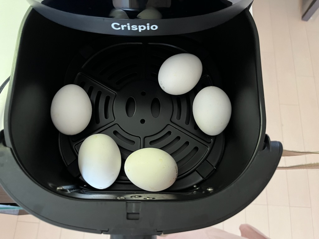 ノンフライヤーで焼き卵