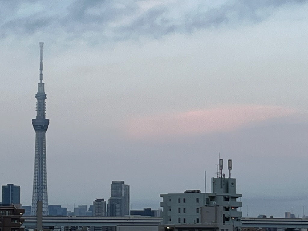 5時15分のスカイツリー方面