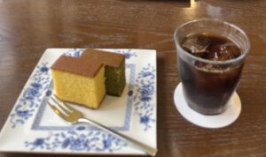 カステラとアイスコーヒー