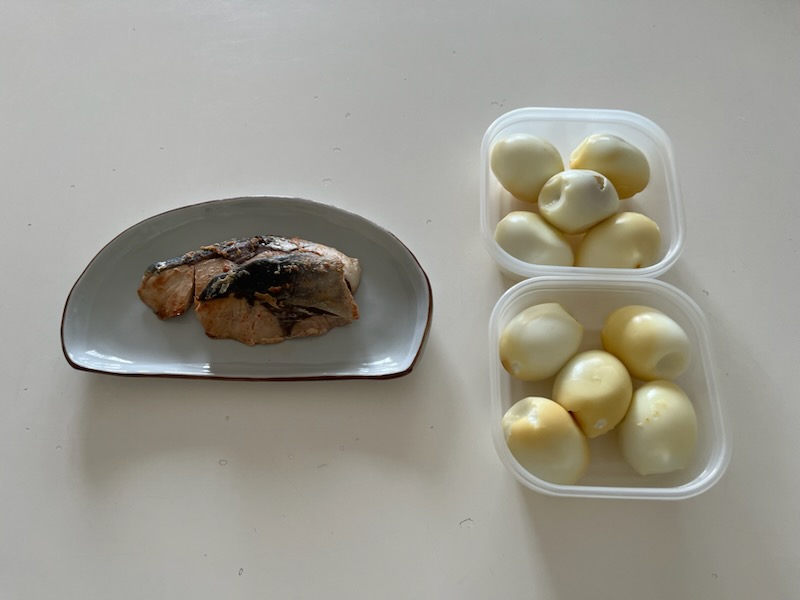 ぶり明太子、焼き卵