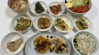 父の日なのでうなぎ＆有名焼肉店風の水菜サラダ🥗