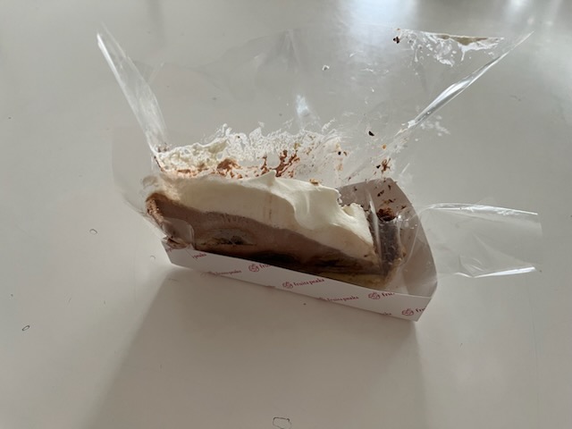 チョコバナナタルト半分
