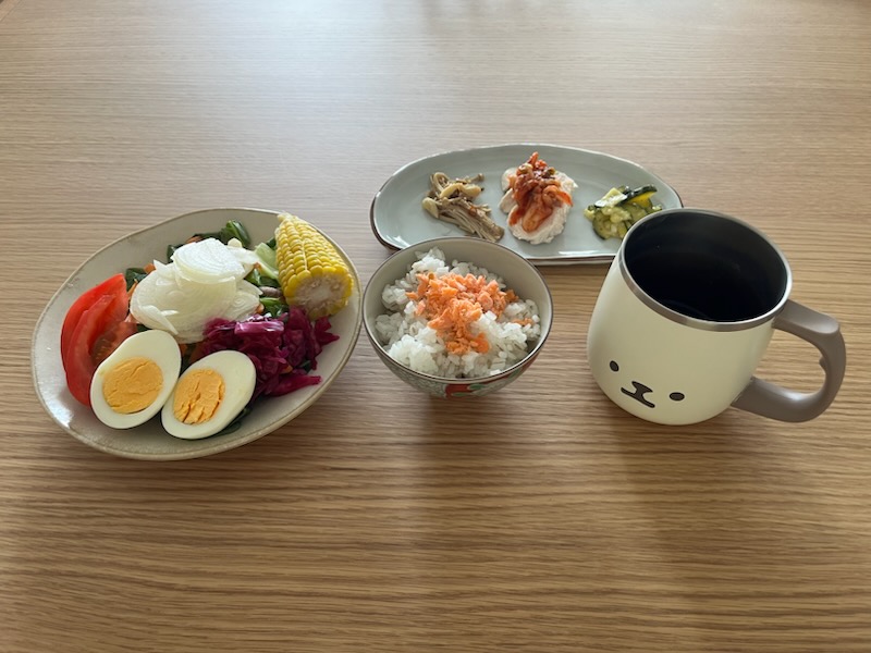 小皿に盛った私の昼ご飯
