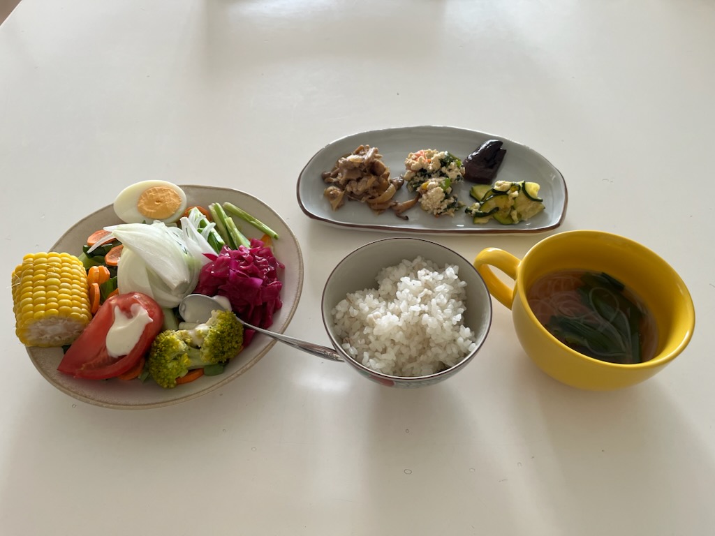 小皿に盛った私の昼ご飯