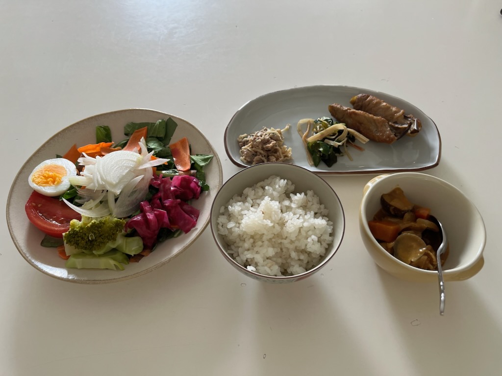 小皿に盛った私の昼ご飯