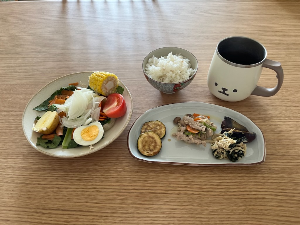 小皿に盛った私の昼ご飯