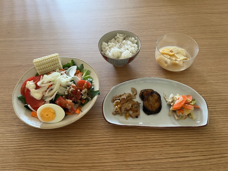 小皿に盛った私の昼ご飯