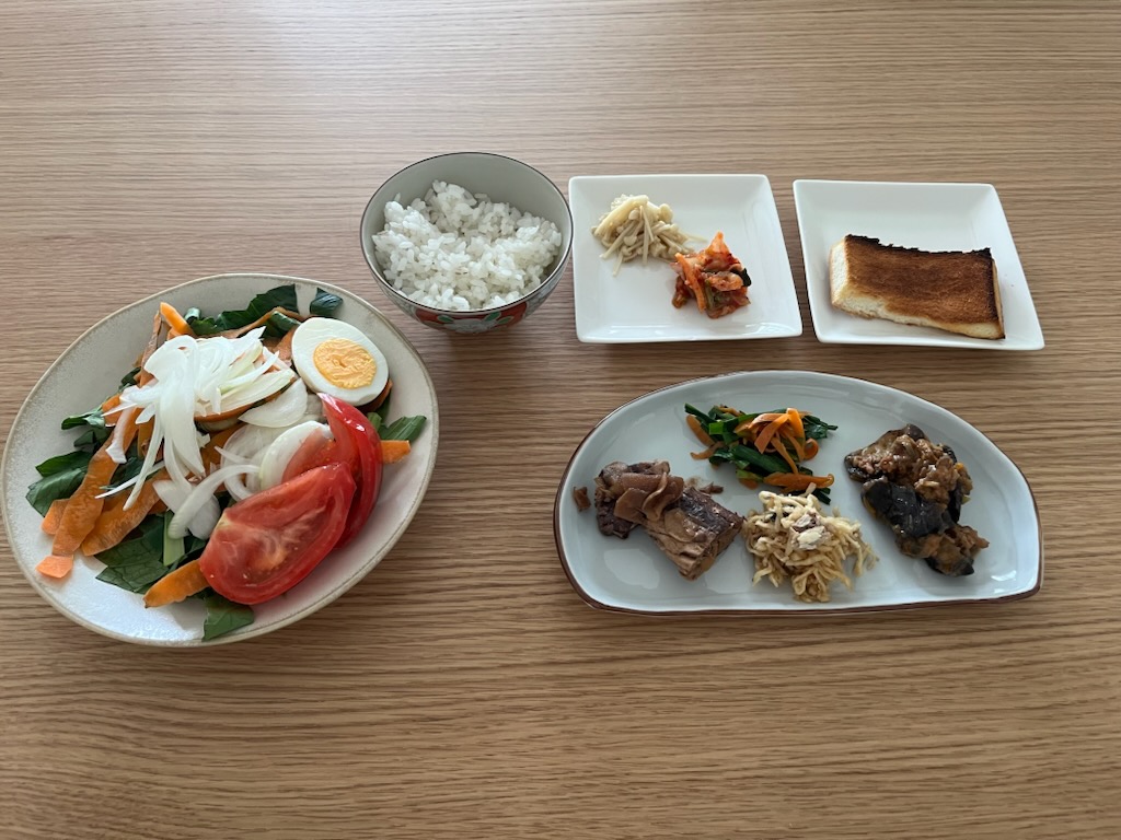 小皿に盛った私の昼ご飯