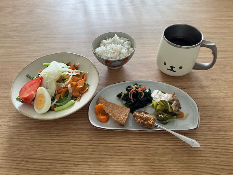 小皿に盛った私の昼ご飯