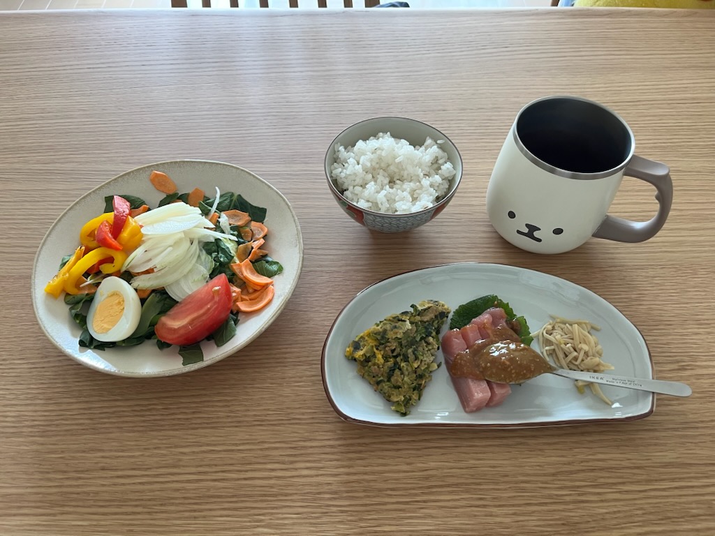 小皿に盛った私の昼ご飯