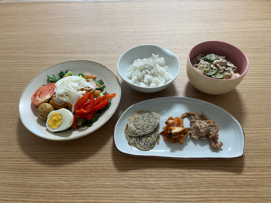 小皿に盛った私の昼ご飯