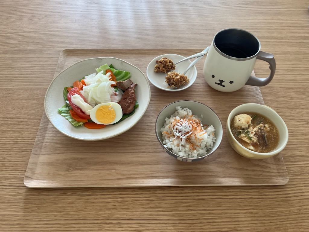 小皿に盛った私の昼ご飯