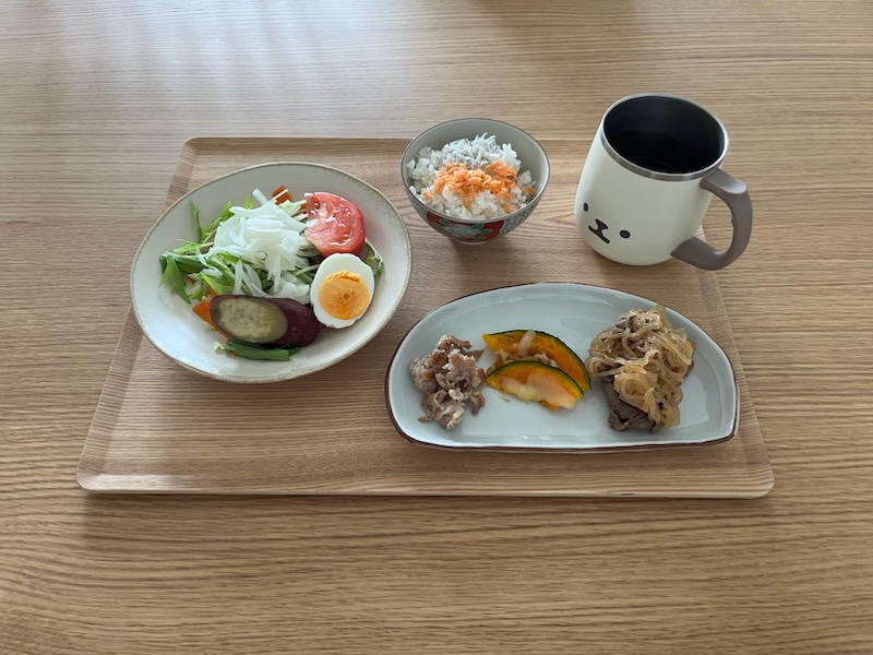 小皿に盛った私の昼ご飯