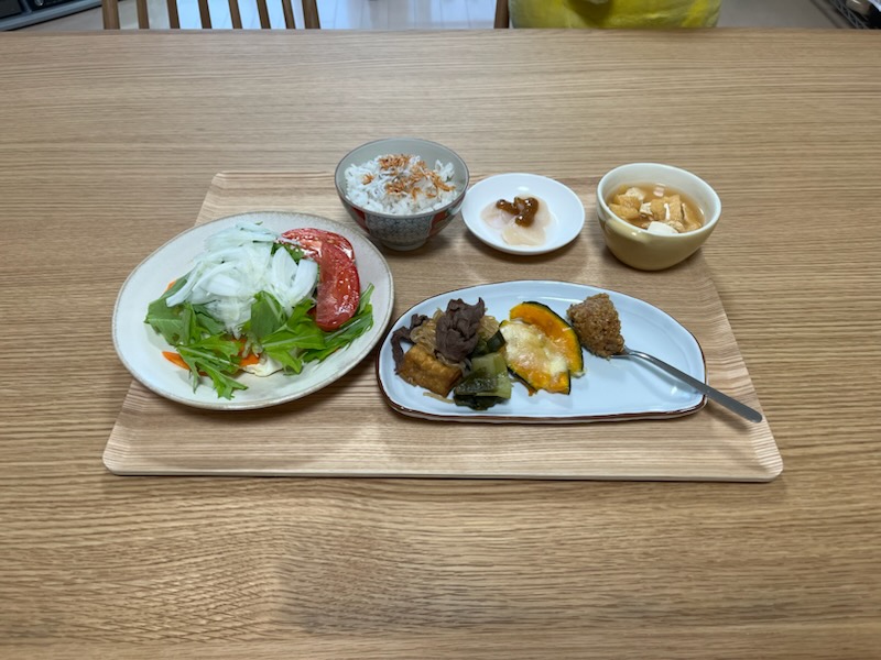 小皿に盛った私の夕ご飯