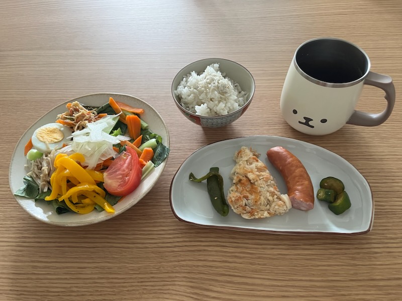 小皿に盛った私の昼ご飯