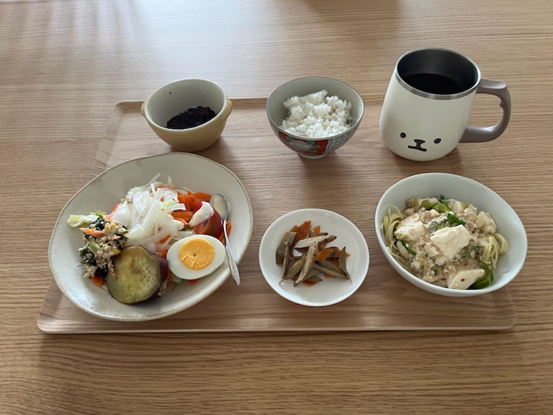小皿に盛った私の昼ご飯