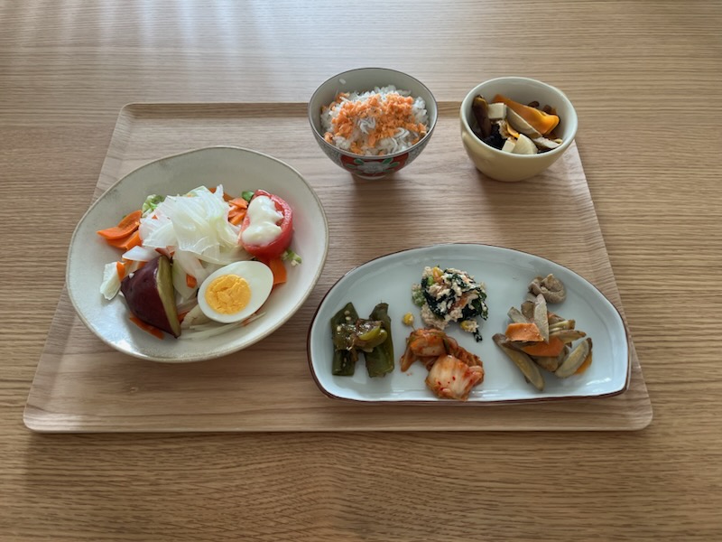 小皿に盛った私の昼ご飯
