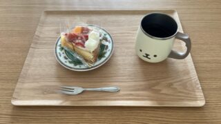 昨日のケーキを味わって・・・脂質過剰😅
