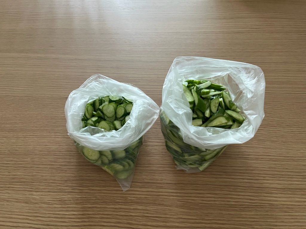きゅうり冷凍分