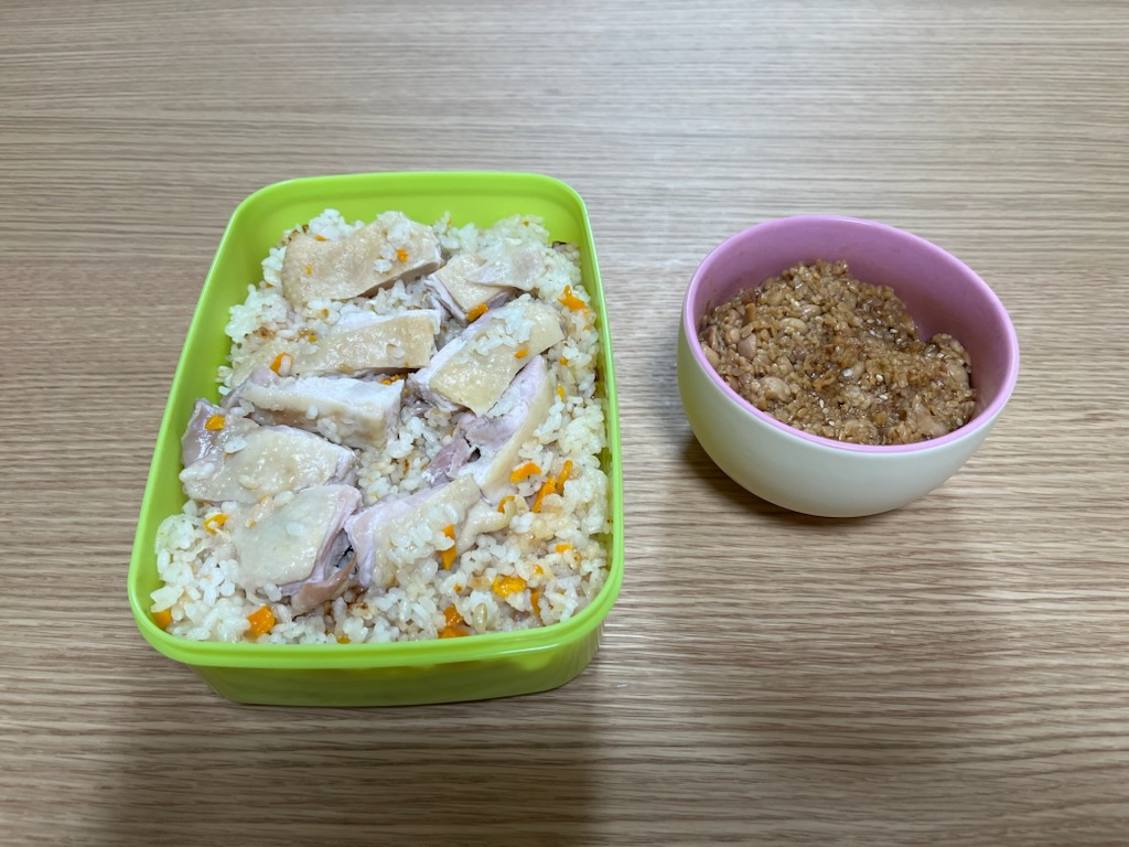 シンガポールチキンライスと納豆麹