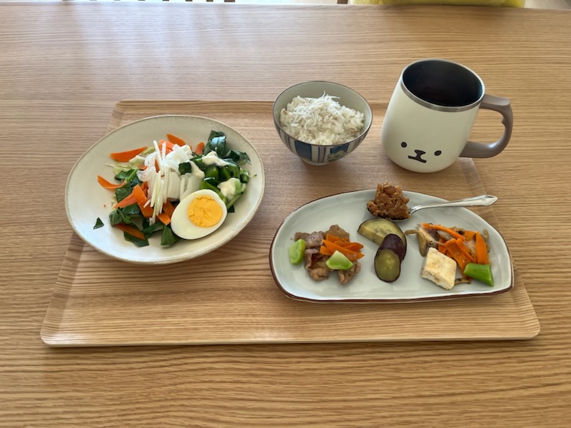 小皿に盛った私の昼ご飯