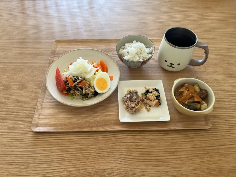 小皿に盛った私の昼ご飯