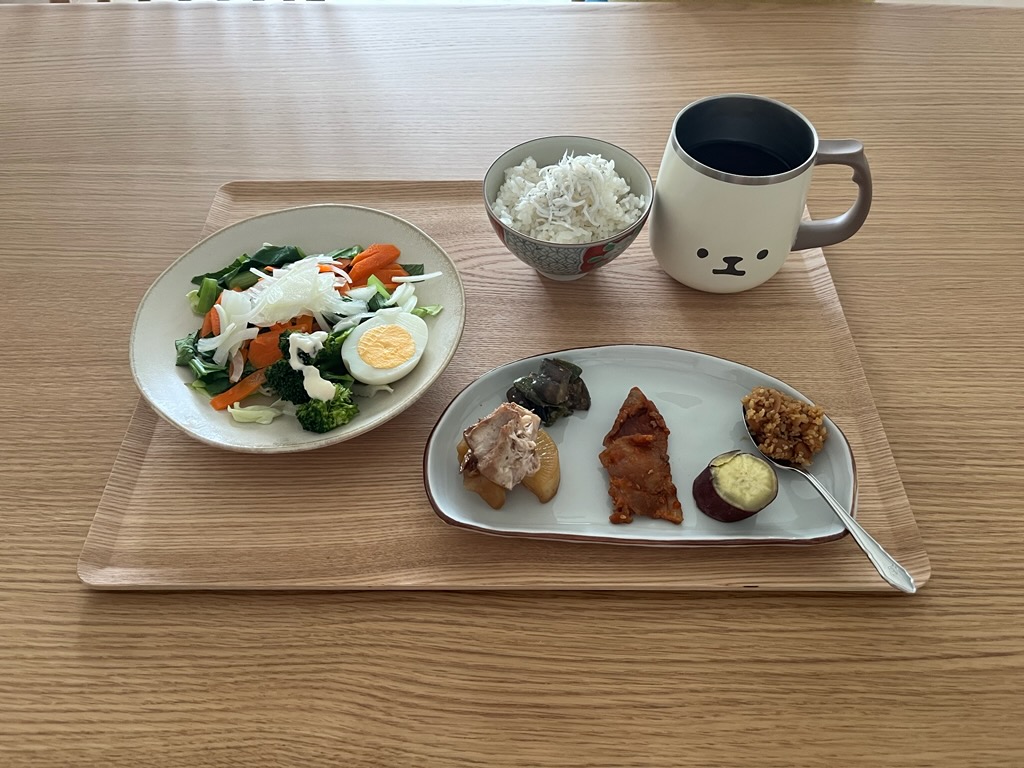 小皿に盛った私の昼ご飯