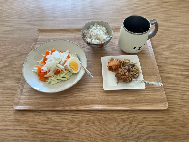 小皿に盛った私の昼ご飯