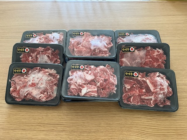 ふるさと納税の牛切り落とし肉