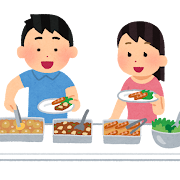 ビュッフェのイラスト
